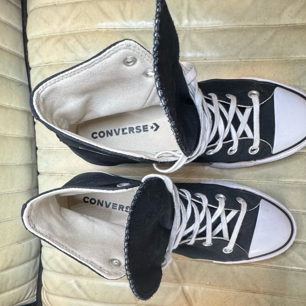 Converse Chuck Taylor All Star Black Platform High Tops Women’s 9 Y2K - Picture 6 of 7